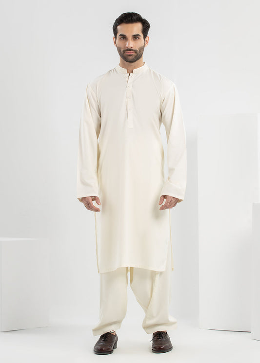 Dyed Embroidered Blended Kurta Shalwar