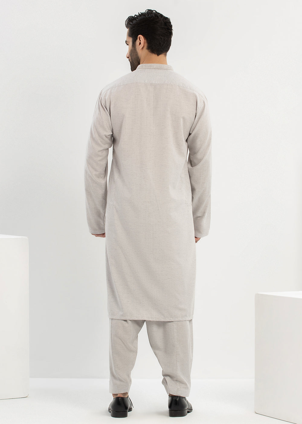 Dyed Embroidered Blended Kurta Shalwar