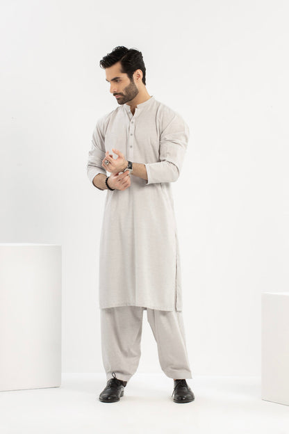 Dyed Embroidered Blended Kurta Shalwar
