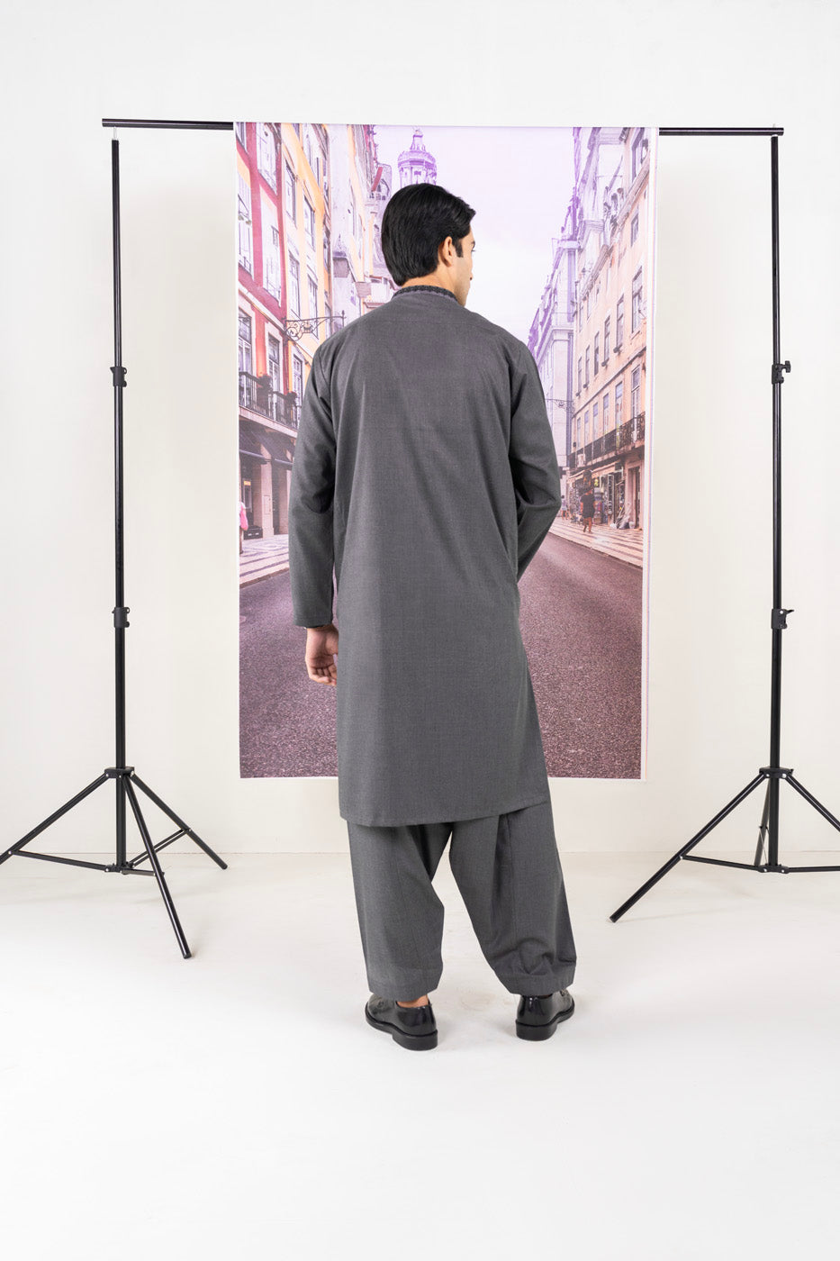 Dyed Embroidered Cambric Kurta Shalwar