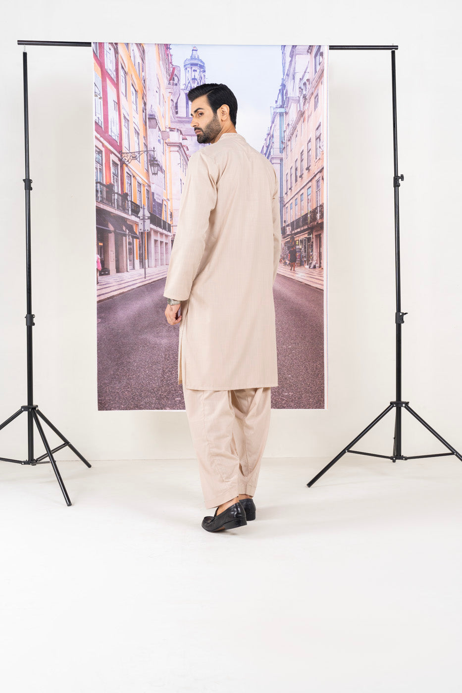 Dyed Embroidered Blended Kurta Shalwar