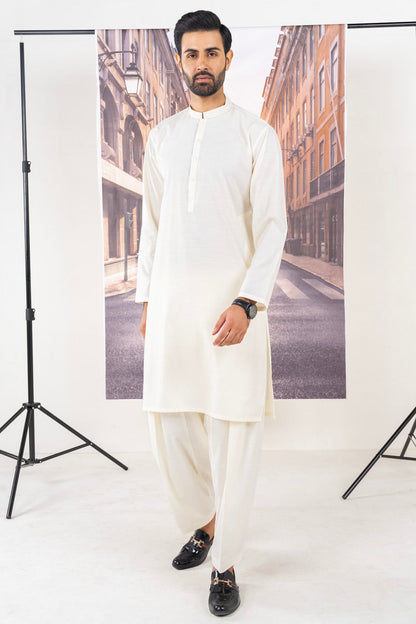 Dyed Embroidered Blended Kurta Shalwar