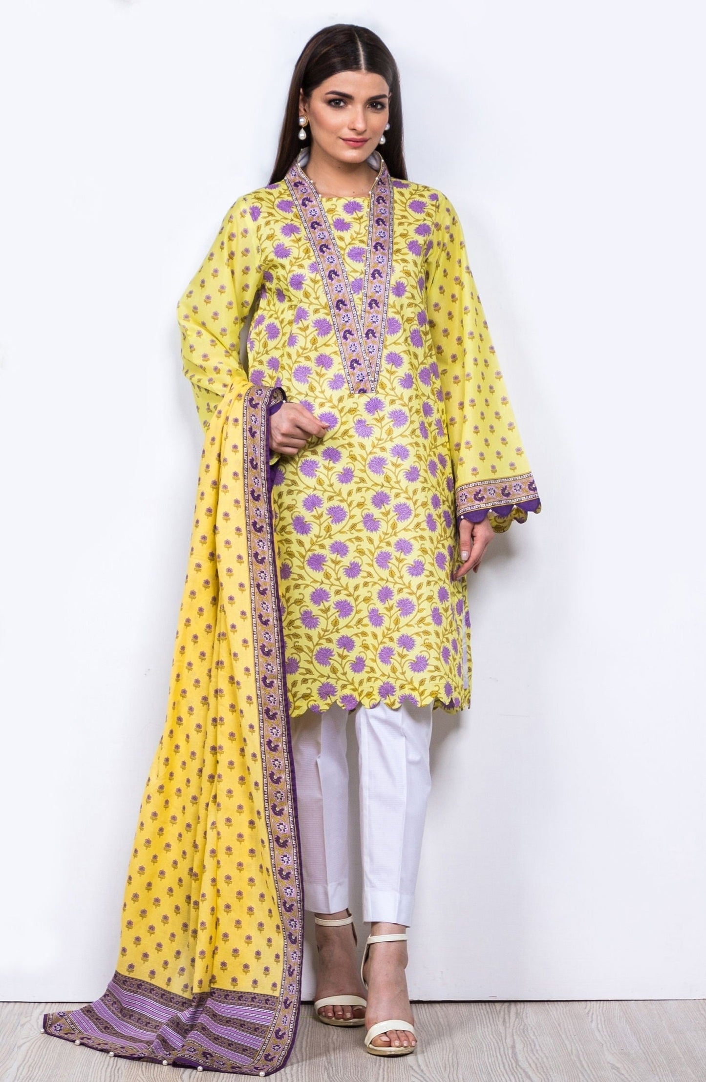 Orient - Unstitched 2 Piece Printed Lawn Suit