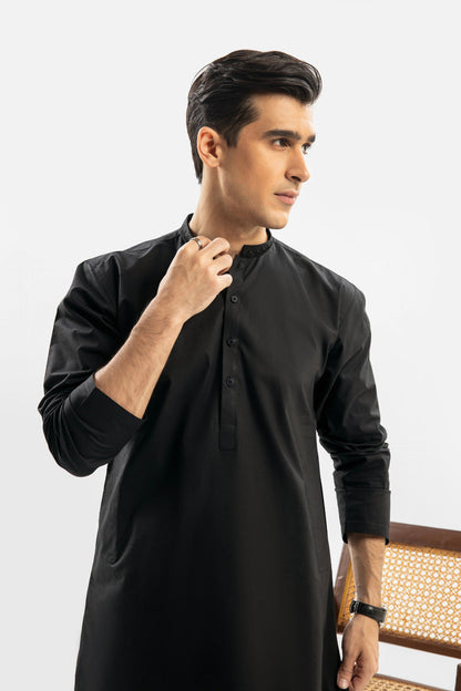 Dyed Embroidered Shahsawar Latha Shalwar Kameez
