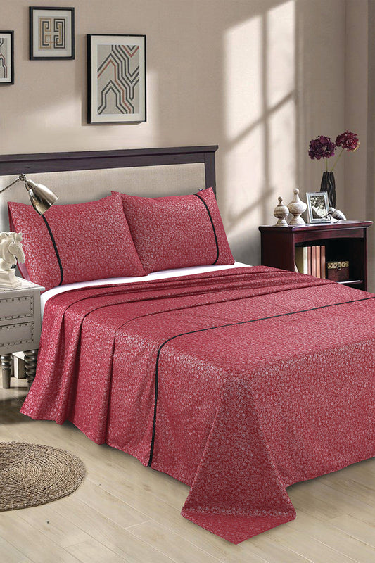 Nishat Linen - Red Wine Sheet Set