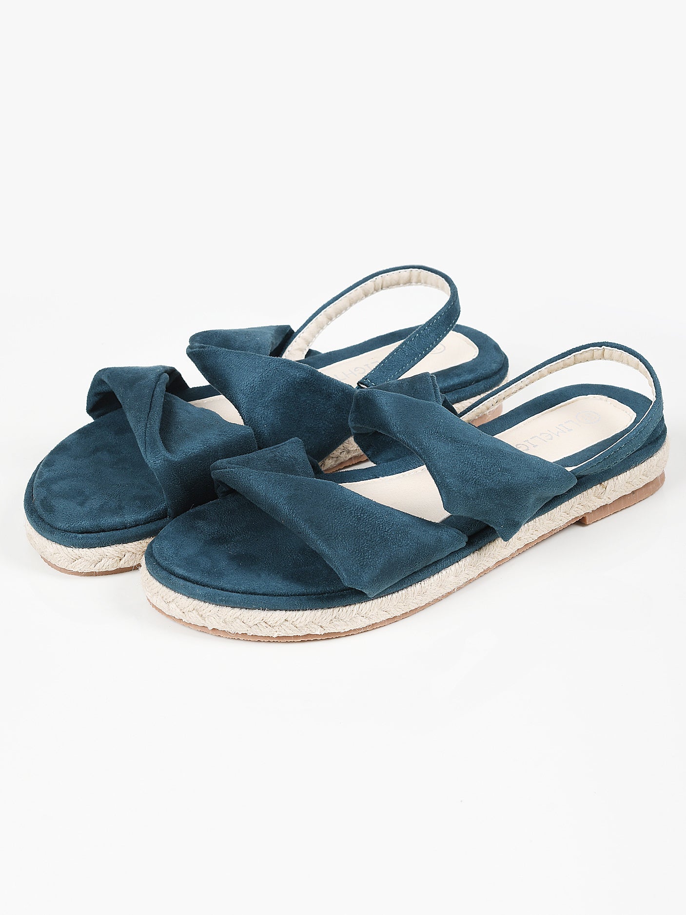 Limelight - Twisted Suede Sandals - Dark Ferozi