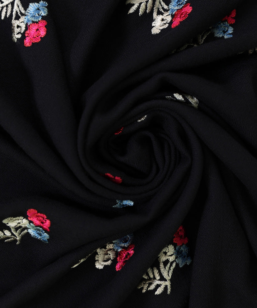 Sapphire - Embroidered Blended Viscose Shawl