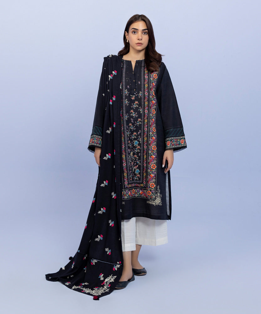 Sapphire - Embroidered Blended Viscose Shawl