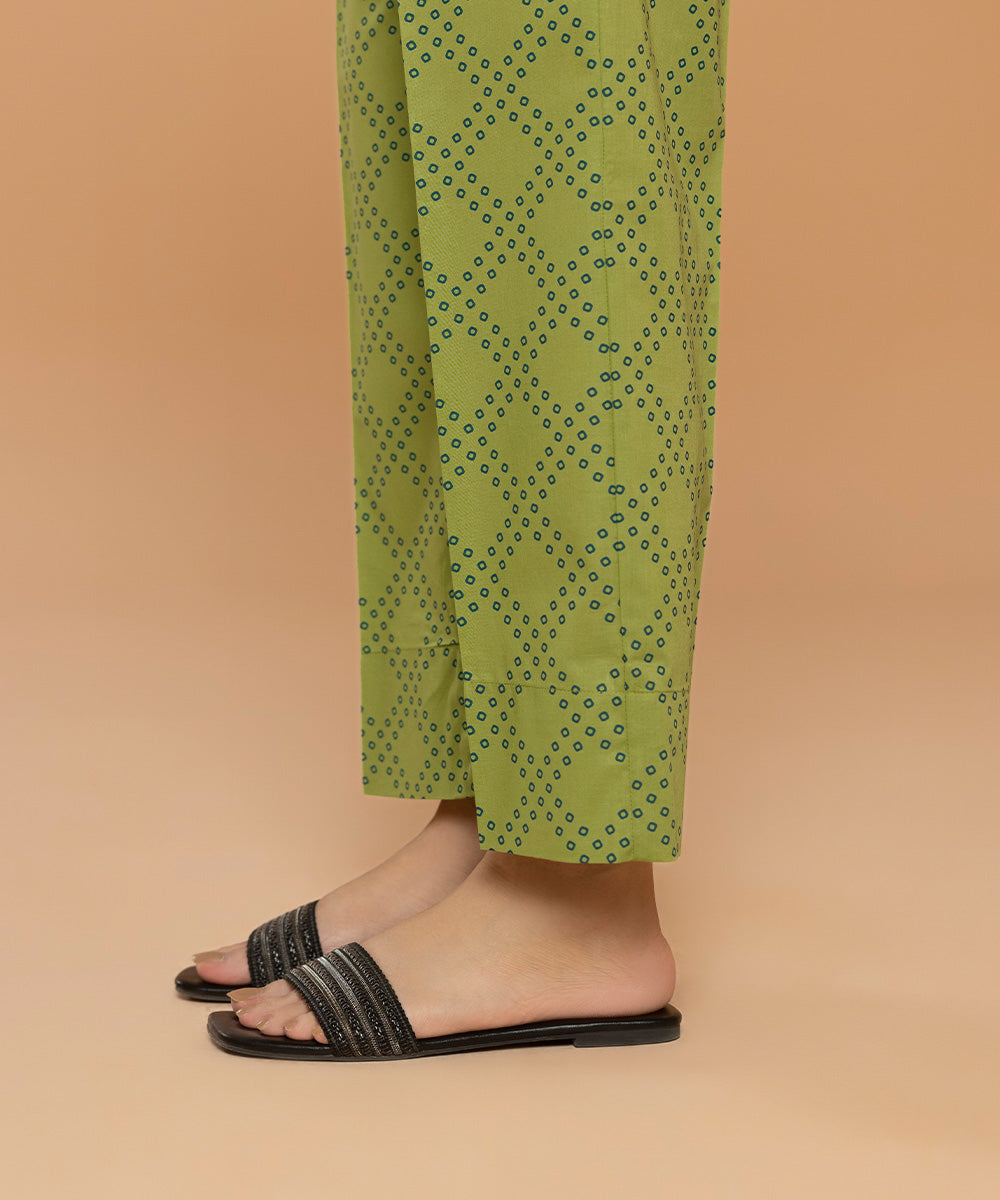 Sapphire - Printed Cambric Straight Pants