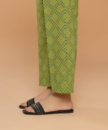 Sapphire - Printed Cambric Straight Pants
