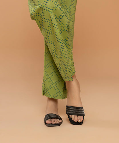 Sapphire - Printed Cambric Straight Pants