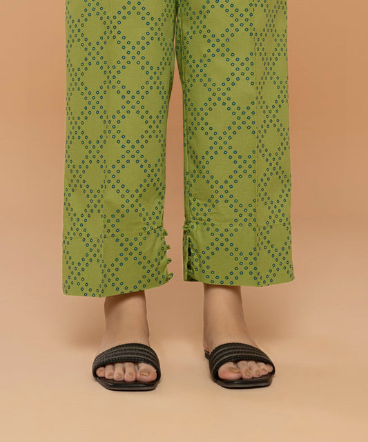 Sapphire - Printed Cambric Straight Pants