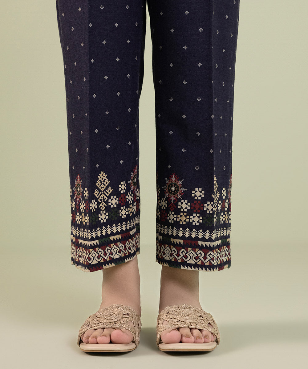 Sapphire - Printed Khaddar Straight Pants