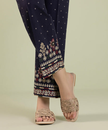 Sapphire - Printed Khaddar Straight Pants