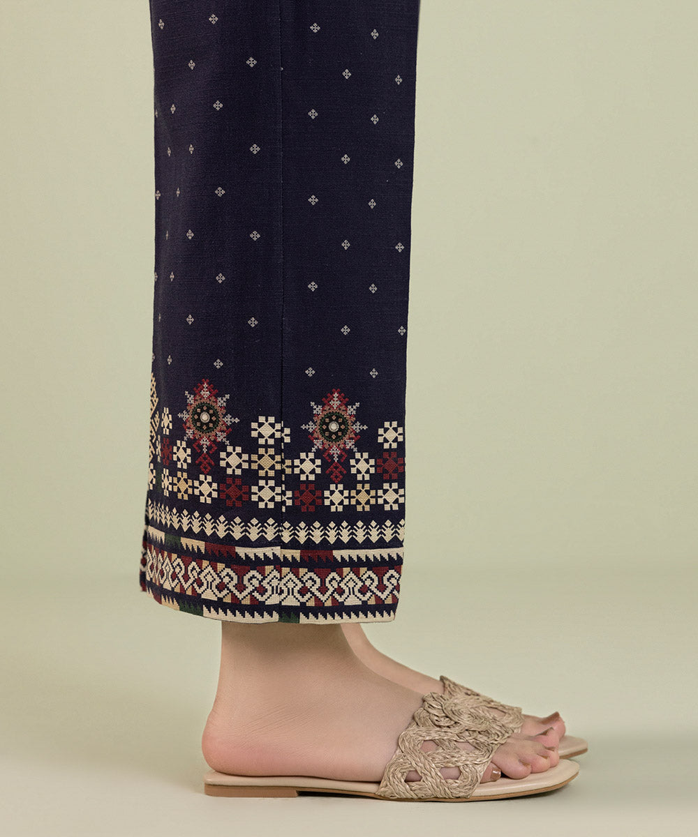 Sapphire - Printed Khaddar Straight Pants