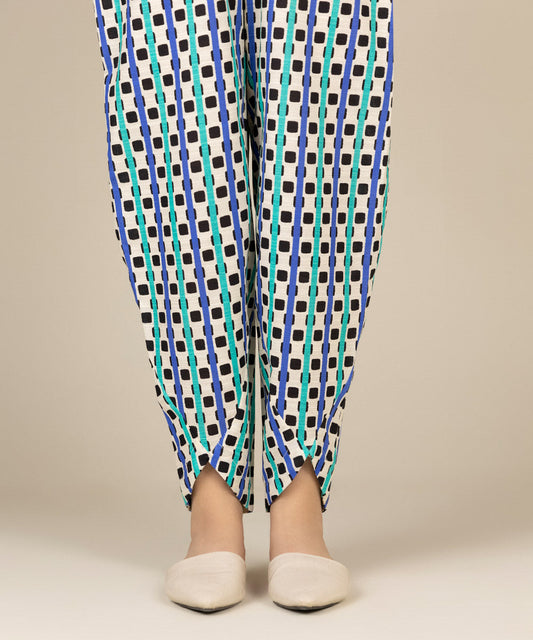 Sapphire - Printed Khaddar Tapered Shalwar