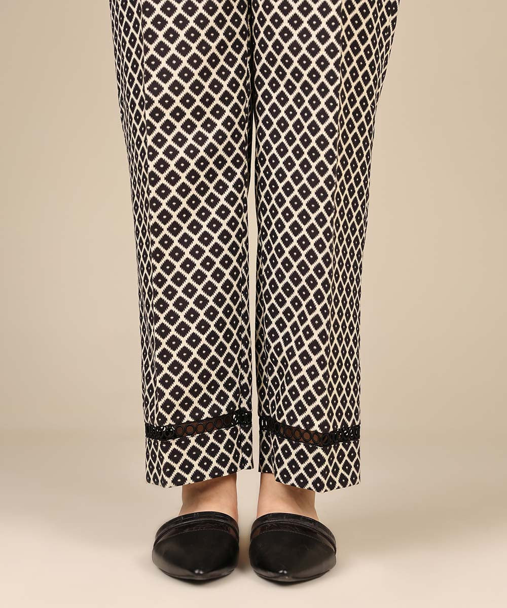 Sapphire - Printed Khaddar Straight Pants