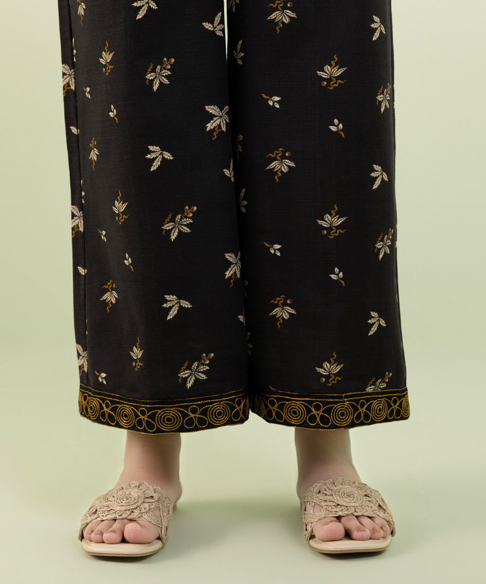Sapphire - Embroidered Khaddar Culottes
