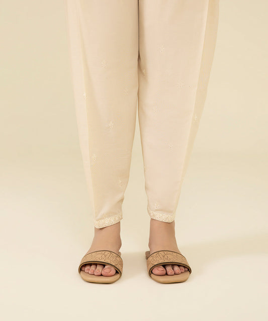 Sapphire - Embroidered Cambric Shalwar