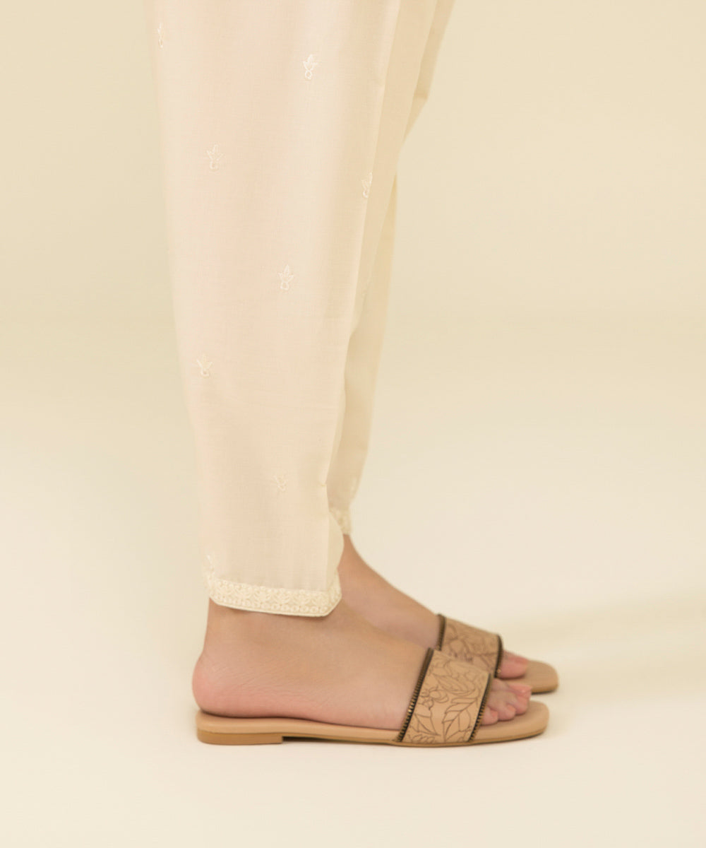 Sapphire - Embroidered Cambric Shalwar