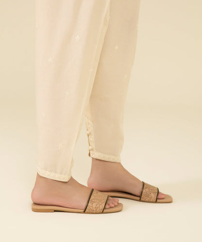 Sapphire - Embroidered Cambric Shalwar