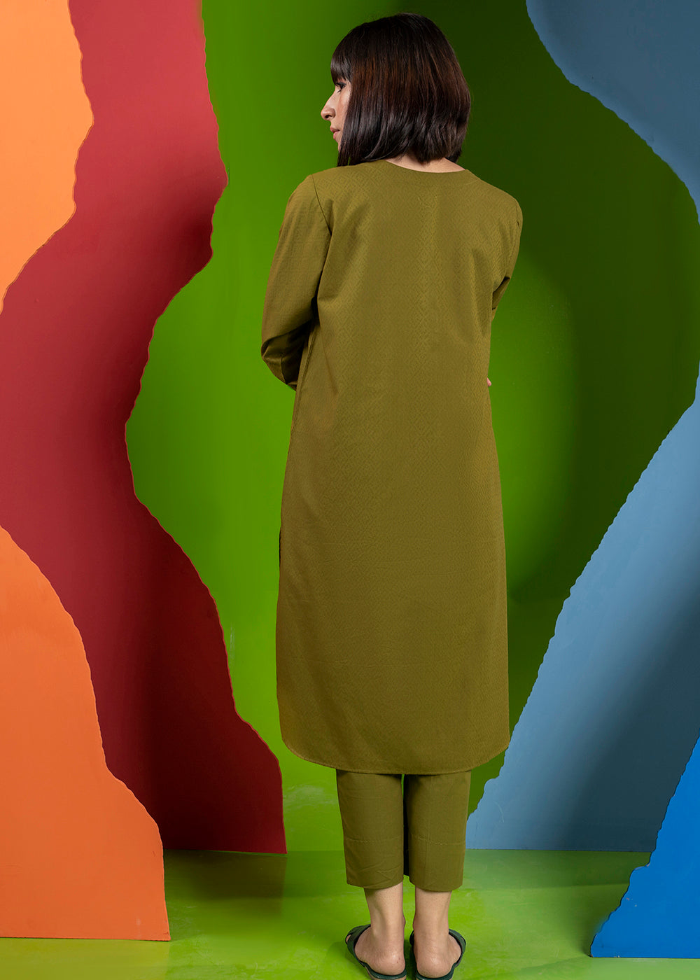 Dyed Dobby Kurti