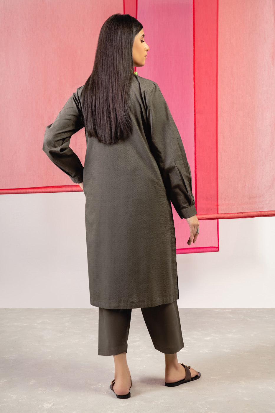 2 Pc Dyed Jacquard Outfit