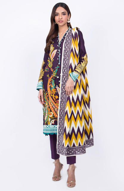 Orient - Unstitched 3 Piece Embroidered Lawn Suit