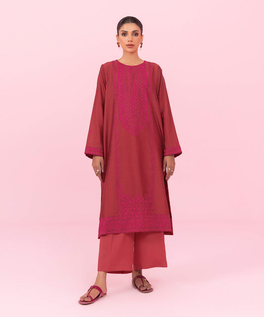 Sapphire - 2 Piece - Embroidered Raw Silk Suit