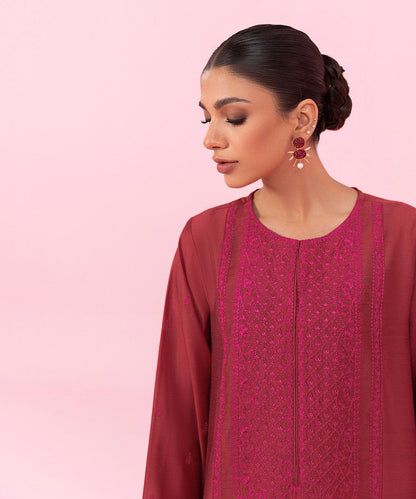 Sapphire - 2 Piece - Embroidered Raw Silk Suit