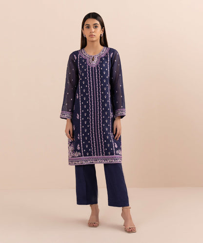 Sapphire - 2 Piece - Embroidered Karandi Suit