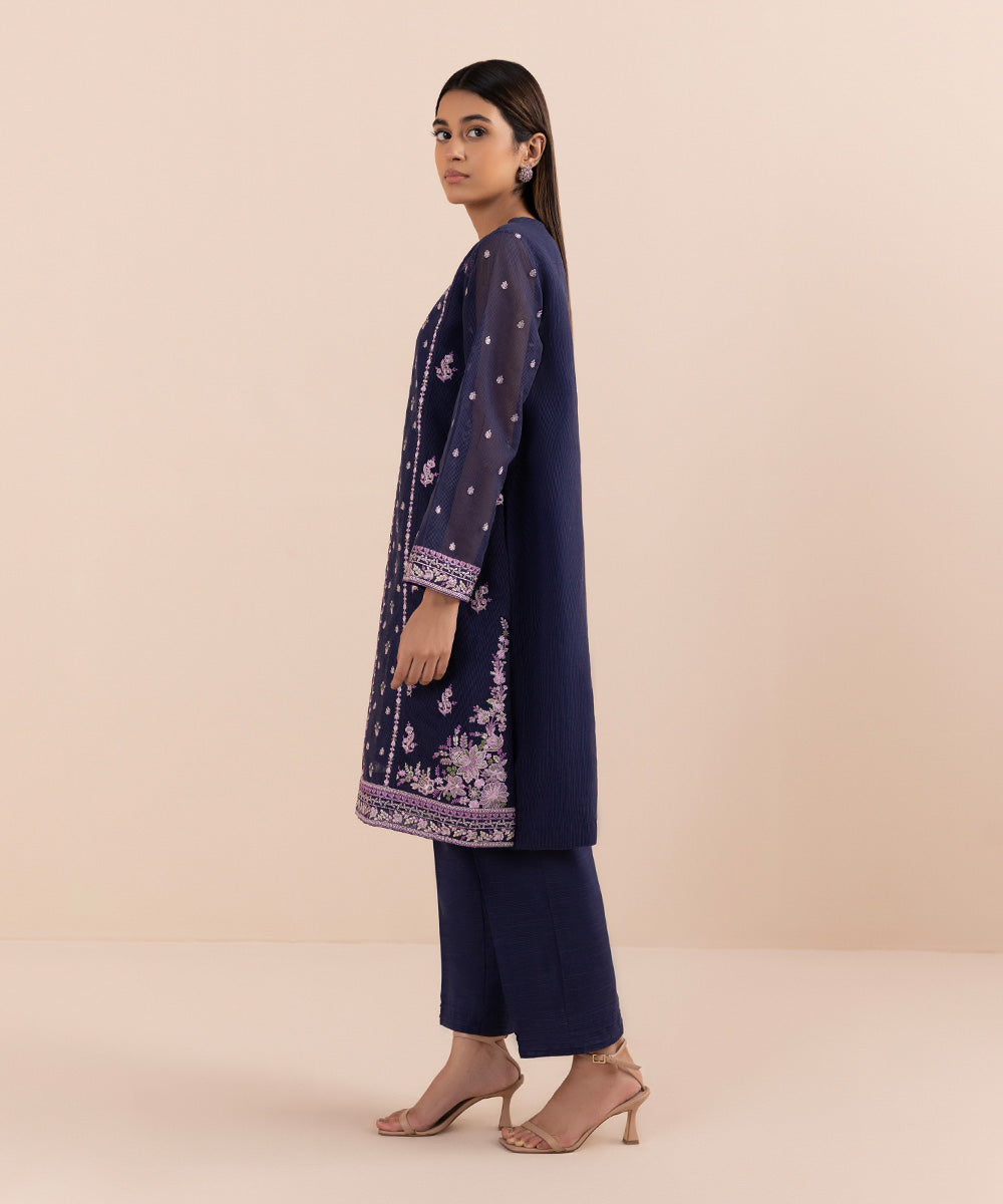 Sapphire - 2 Piece - Embroidered Karandi Suit