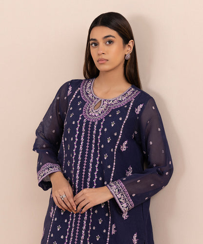 Sapphire - 2 Piece - Embroidered Karandi Suit