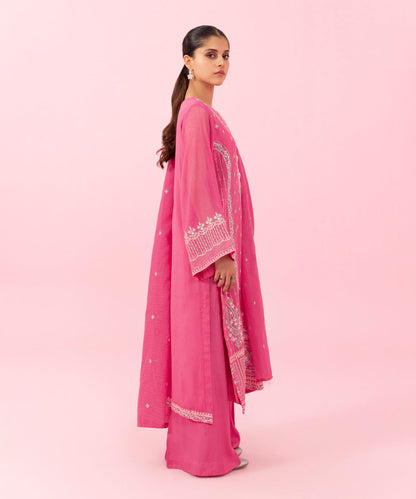 Sapphire - 3 Piece - Embroidered Khaddi Net Suit