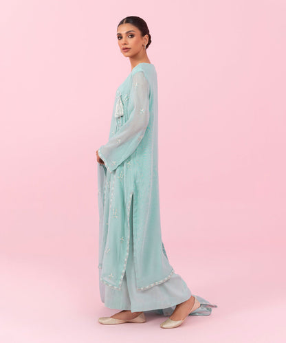 Sapphire - 3 Piece - Embroidered Khaddi Net Suit