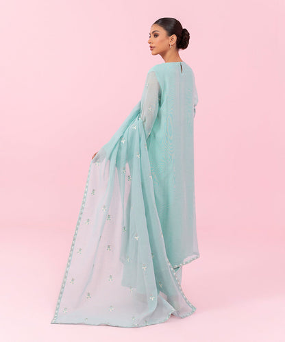Sapphire - 3 Piece - Embroidered Khaddi Net Suit