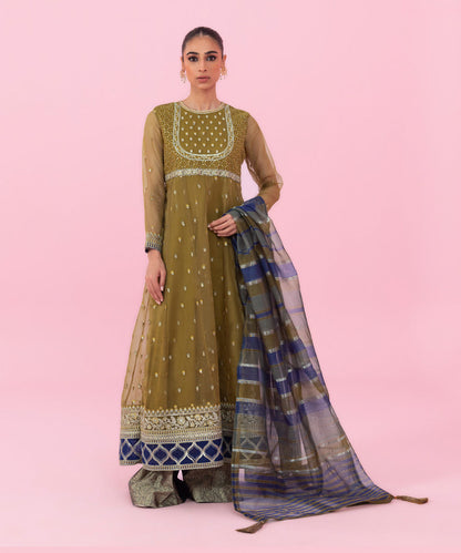 Sapphire - 2 Piece - Embroidered Organza Suit