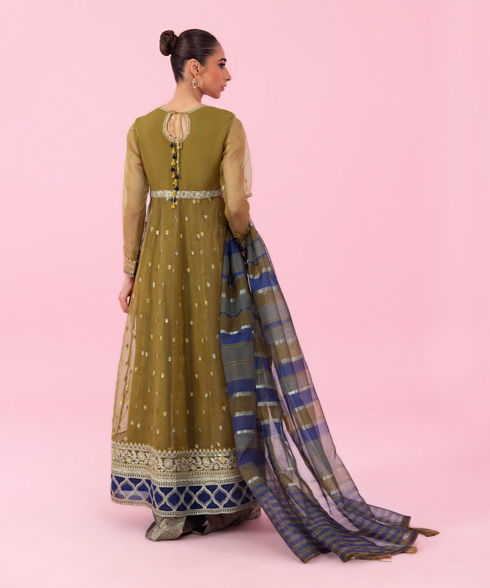 Sapphire - 2 Piece - Embroidered Organza Suit