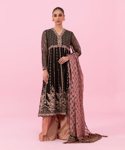 Sapphire - 2 Piece - Embroidered Organza Suit