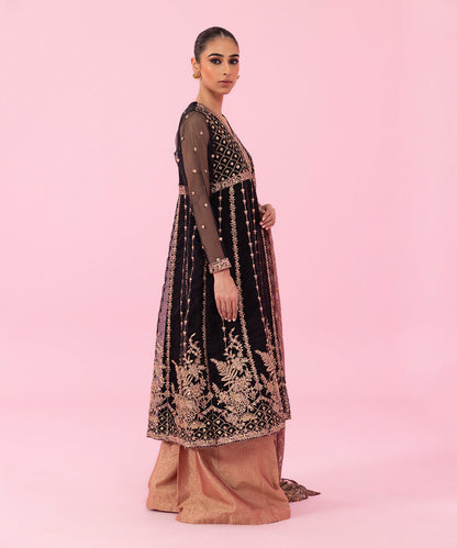 Sapphire - 2 Piece - Embroidered Organza Suit