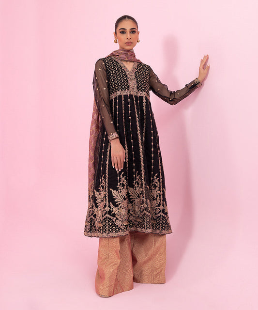Sapphire - 2 Piece - Embroidered Organza Suit