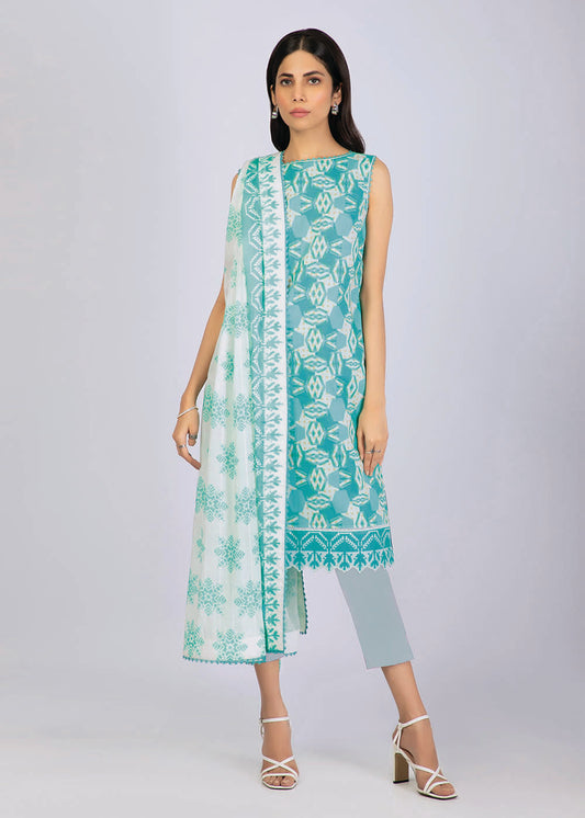 3 Pc Printed Lawn Suit With Lawn Dupatta