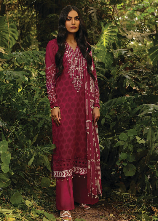 3 Pc Printed Lawn Suit With Lawn Dupatta