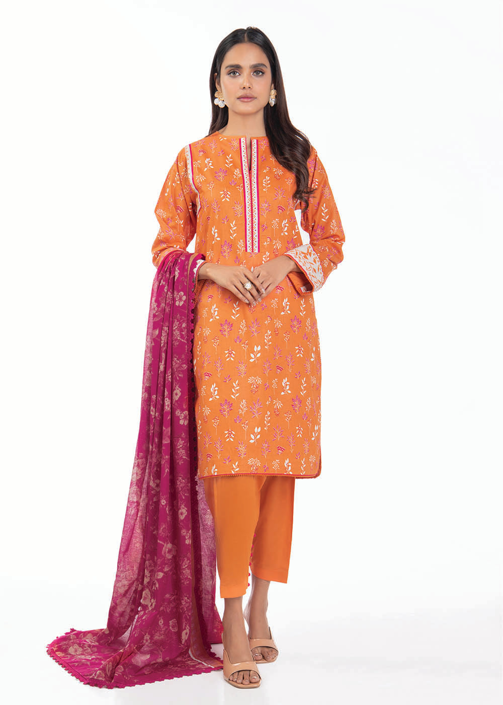 3 Pc Printed Lawn Suit With Lawn Dupatta