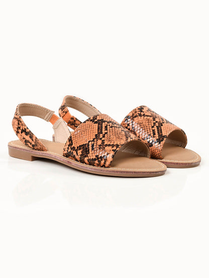 Limelight - Printed Sandals - Orange