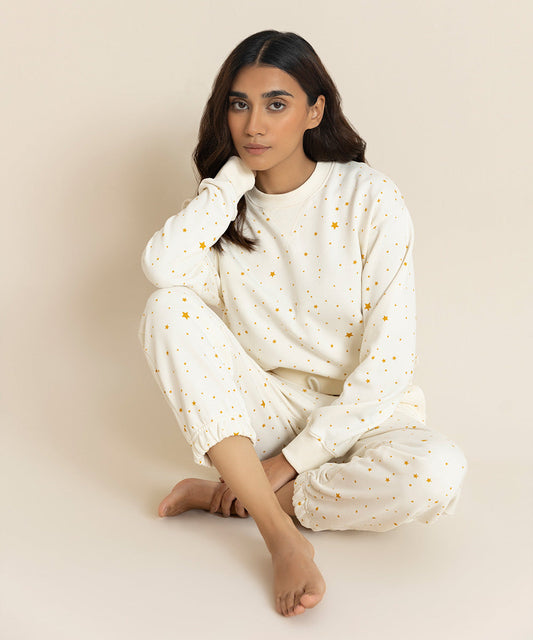 Sapphire - Star Printed Terry Pj Set