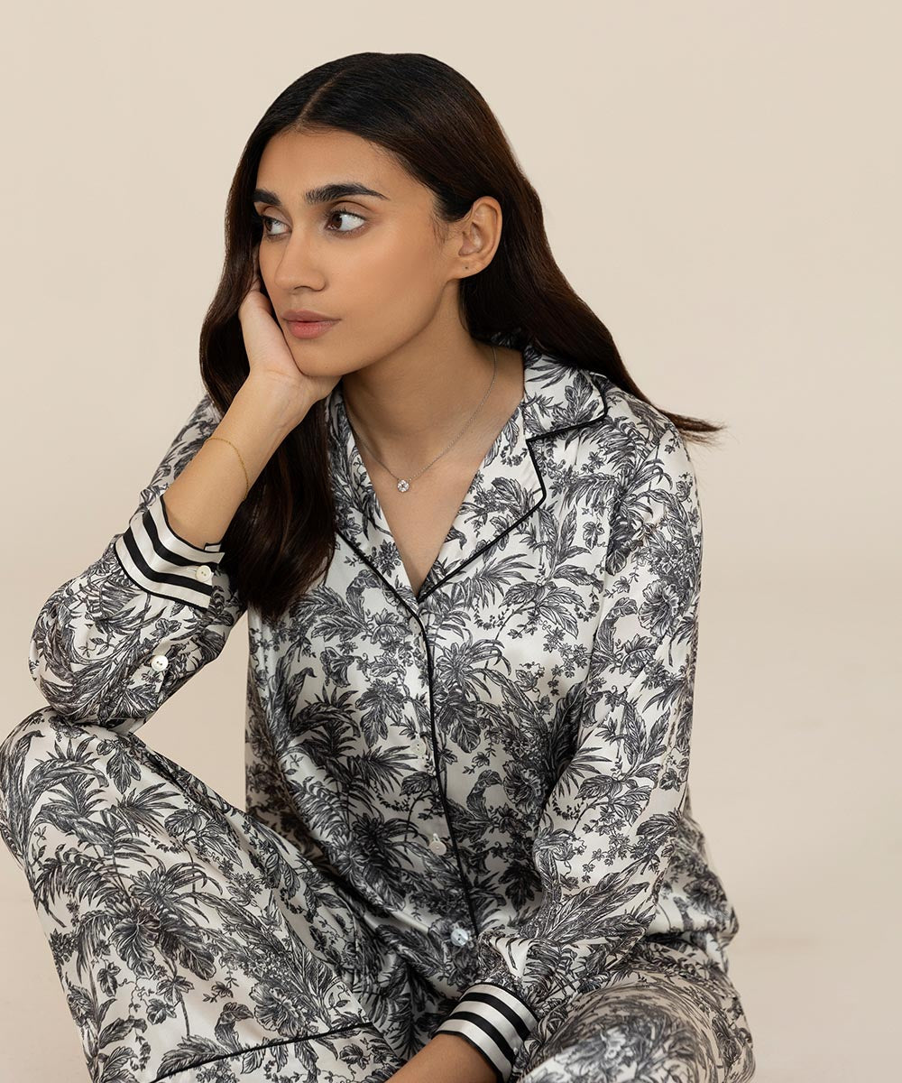 Sapphire - Printed Satin Pj Set