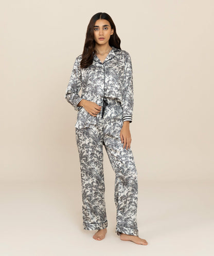 Sapphire - Printed Satin Pj Set