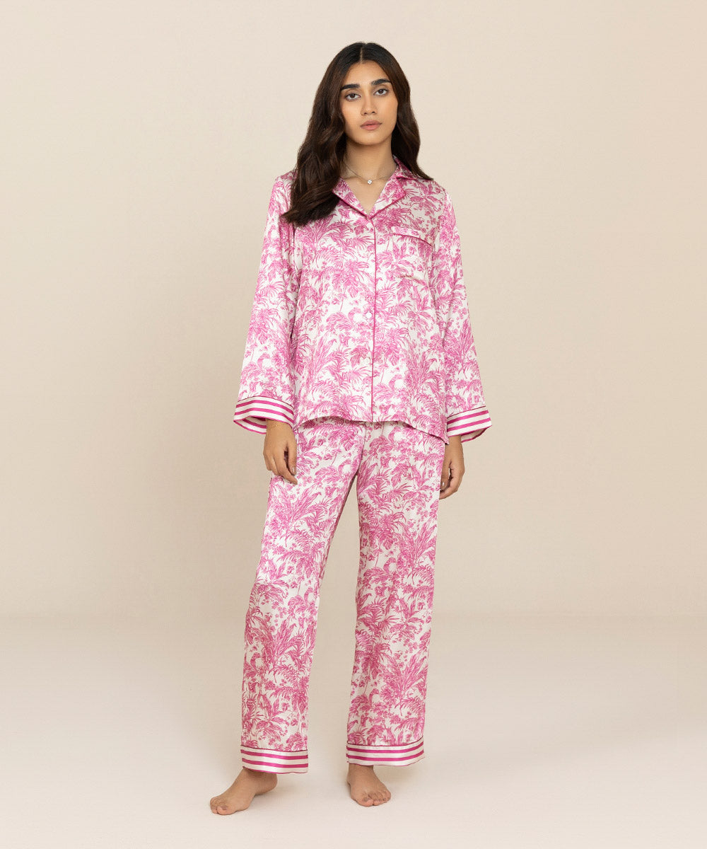 Sapphire - Printed Satin Pj Set