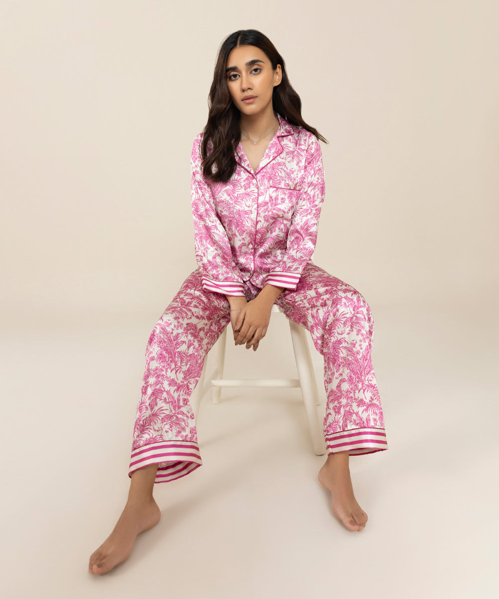 Sapphire - Printed Satin Pj Set